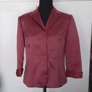 Hannah Hardy antique rose acetate dressy jacket Size 8